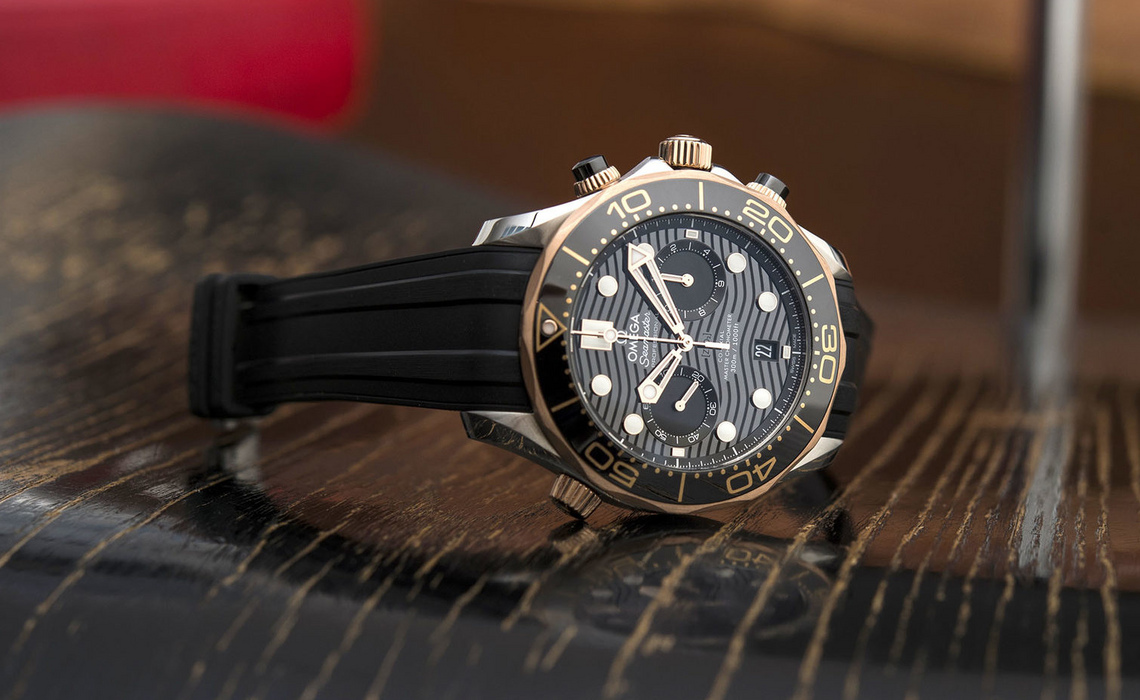 Omega seamaster two tone gold clearance
