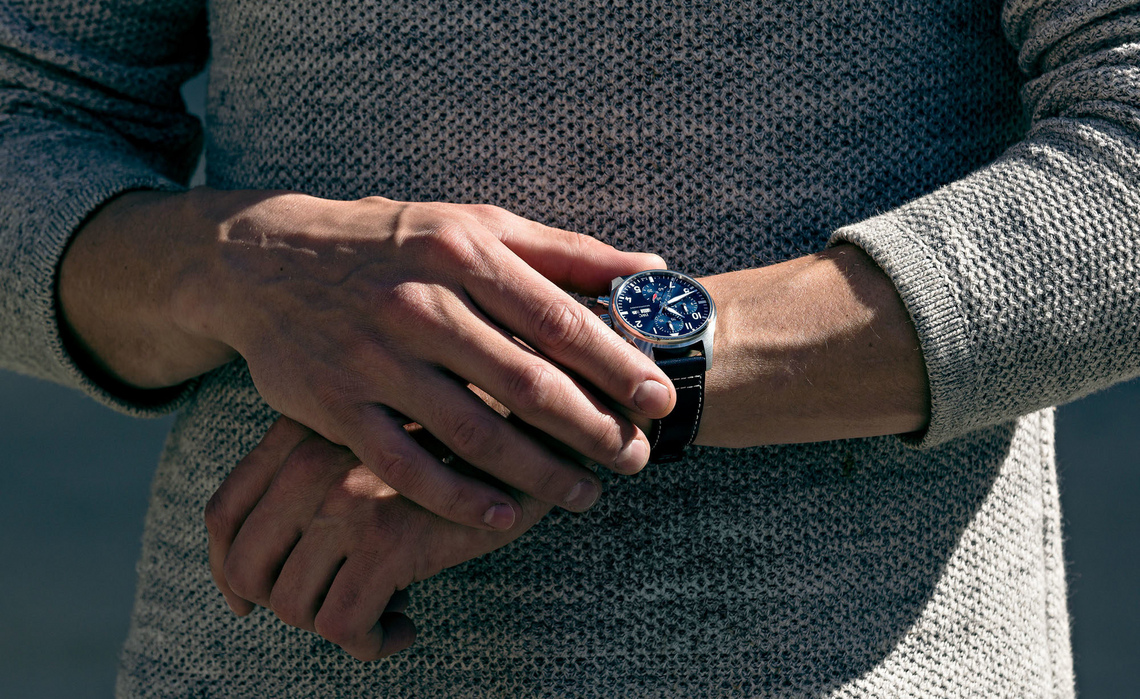 Iwc pilot chronograph on wrist shop