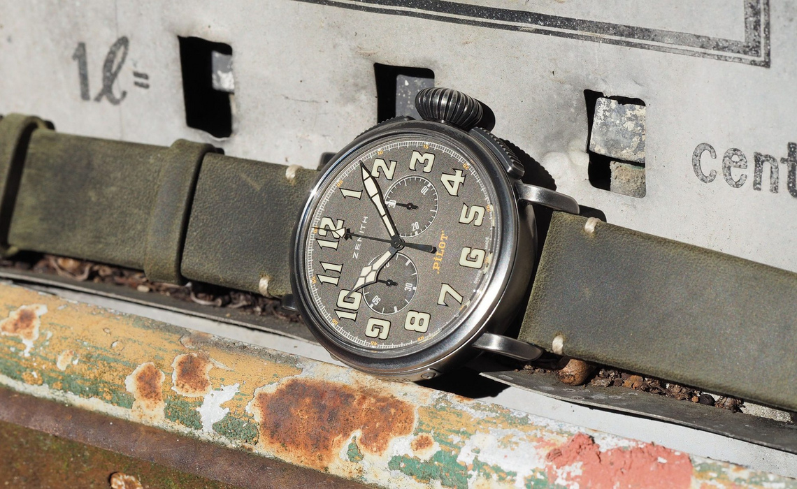 Zenith Heritage Pilot Cafe Racer a biker and libertarian attitude Watchonista