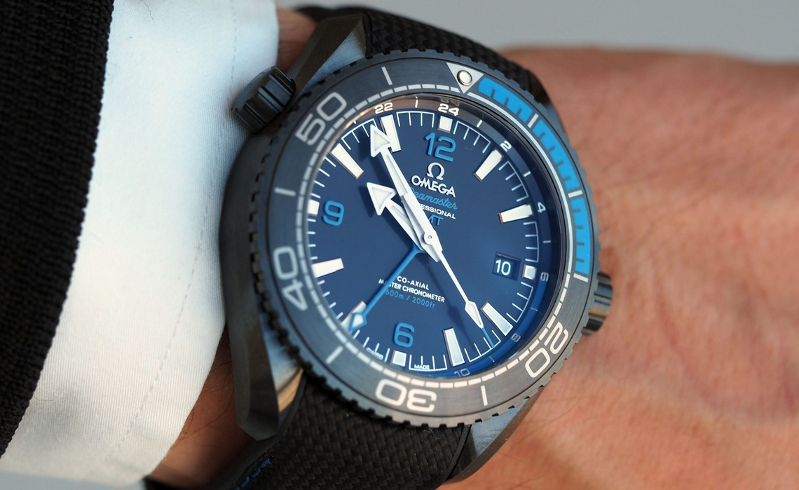 omega seamaster planet ocean deep black price