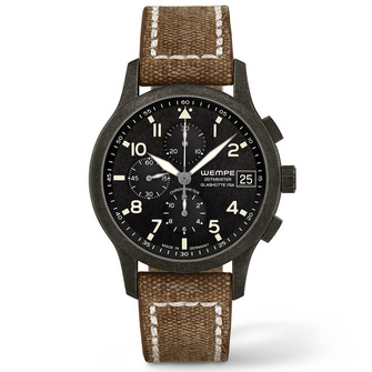 Wempe Zeitmeister Aviator Watch Chronograph XL Antique