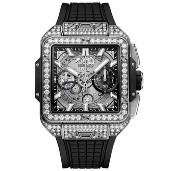 Hublot Square Bang Unico Titanium Pavé