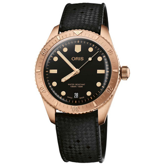 Oris Divers Sixty-Five Date Cotton Candy Sepia