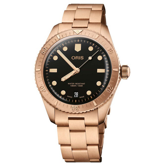 Oris Divers Sixty-Five Date Cotton Candy Sepia