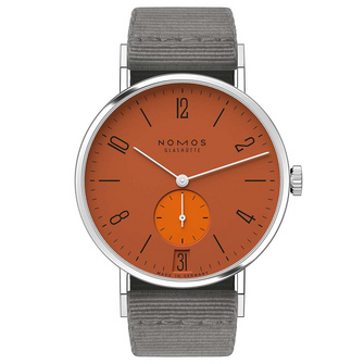 NOMOS Glashütte Tangente 38 date Poporange – 175 Years Watchmaking Glashütte