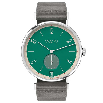 NOMOS Glashütte Tangente 38 date Schlossgrün – 175 Years Watchmaking Glashütte