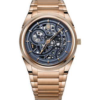 Parmigiani Fleurier Tonda PF Skeleton Rosę Gołd Milano Blue