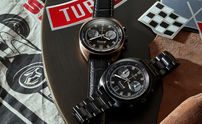 絶妙なデザイン Black Stainless Quartz Grandrally Zodiac Leather Watchonista | Sサイズ