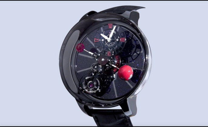 Astronomia tourbillon black ceramic black & red movement clearance