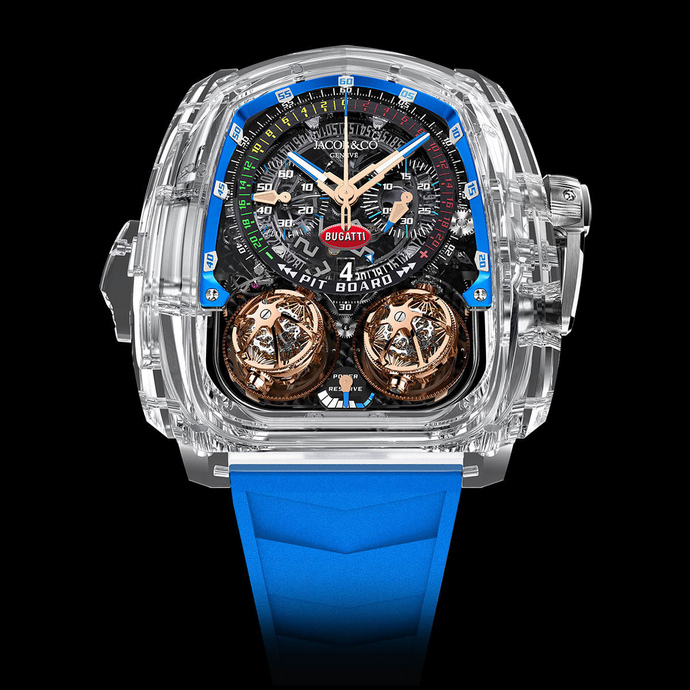 Jacob & Co. Twin Turbo Bugatti Sapphire Crystal Blue Inner Ring
