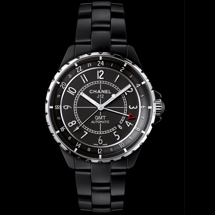 Chanel j12 gmt matte black clearance
