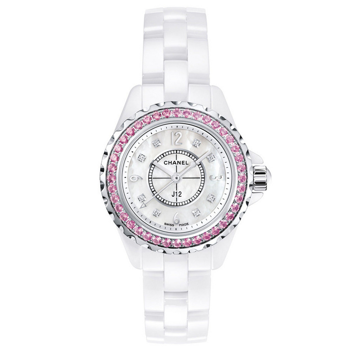 J12 White Pink Sapphires Watchonista