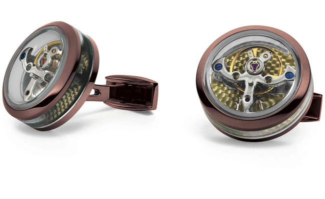 Limited edition, TF Est. 1968 'Open Side' Tourbillon cufflinks | Watchonista