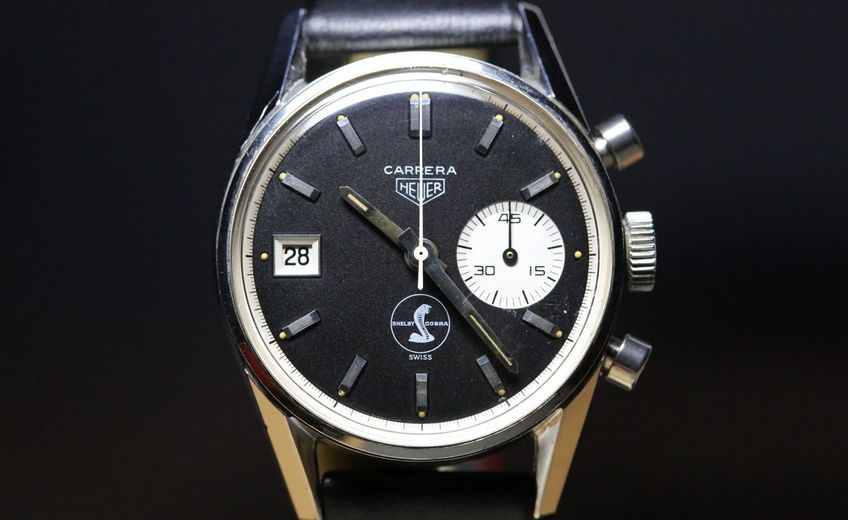 Heuer Carrera 45 Dato Cobra Shelby Later Black ref 3147