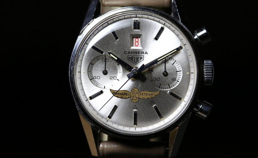 Heuer Carrera Dato 45 Indy 500 Early White ref 3147