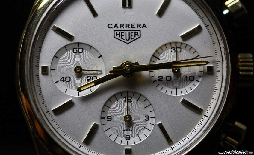 Heuer Carrera « Early First » 18k gold case ref 2456S