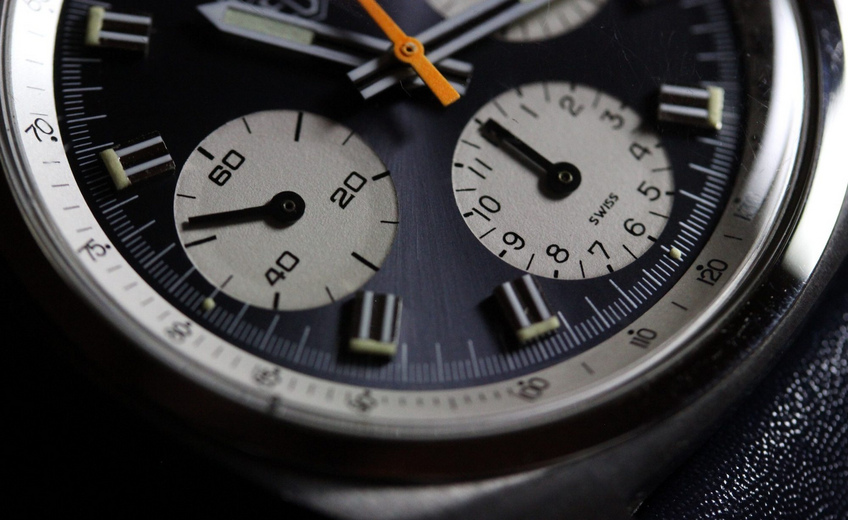 Heuer Carrera 73653 N Blue White Dial 7736