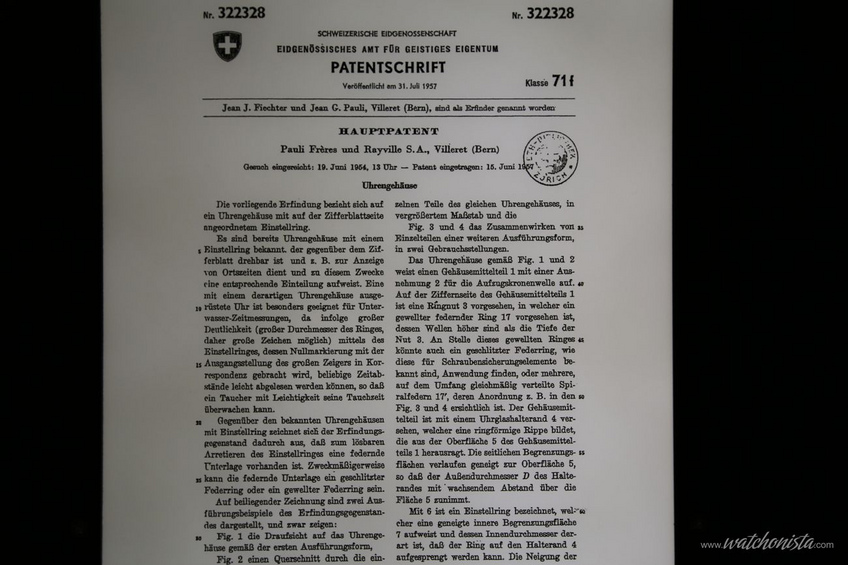 Fifthy Fathoms original patent Baselworld 2013 expositions