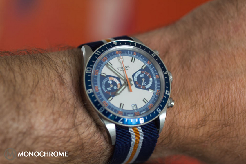 Tudor Heritage Chrono Blue wristshot