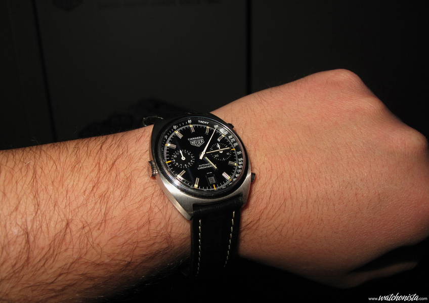The Heuer Carrera 110.253 on the wrist