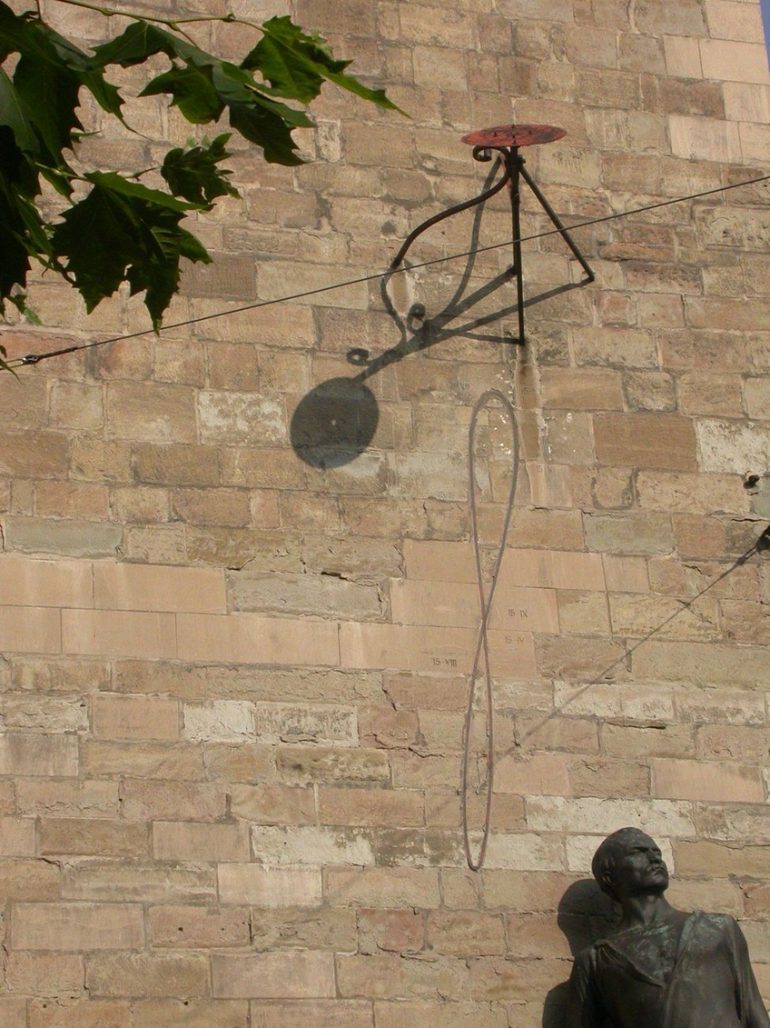 The Méridienne at Geneva The tower next to the ancient workshops of Vacheron Constantin’s “Cabinotiers”still features a so called “Méridienne”. This special sundial only indicates noon.