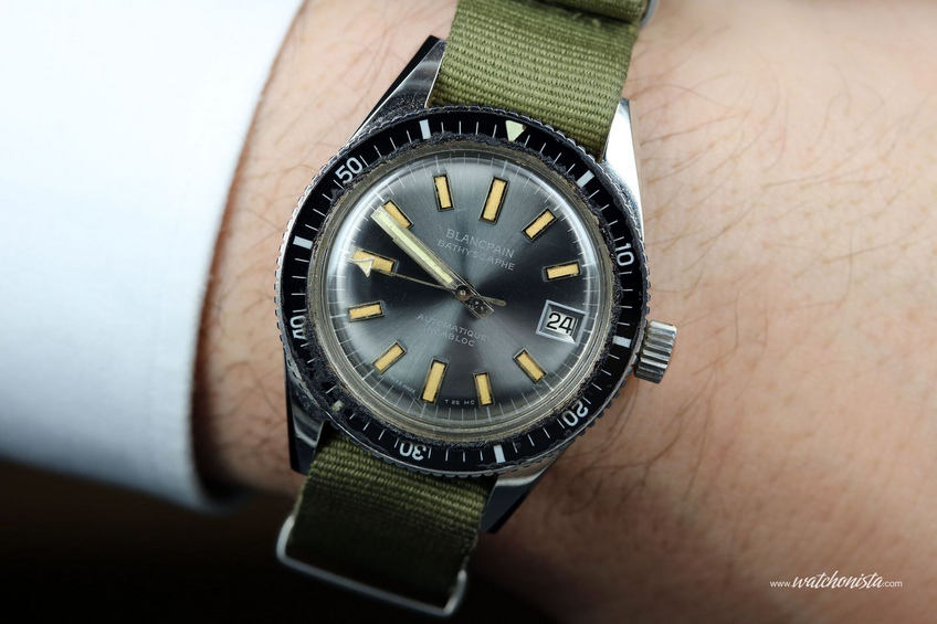 Blancpain Fifty Fathoms Bathyscaphe vintage watch Blancpain Fifty Fathoms Bathyscaphe first model