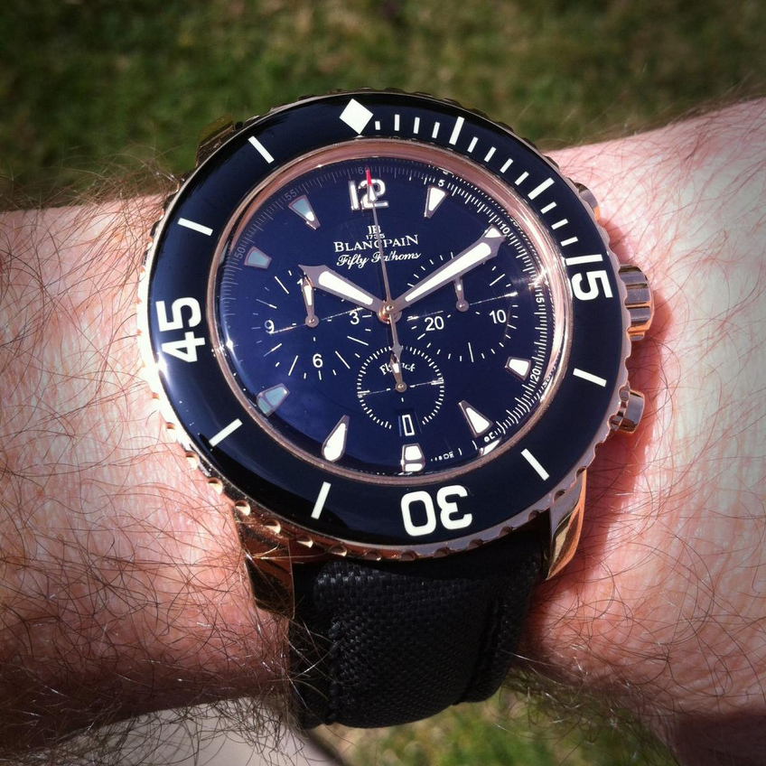 Blancpain Fifty Fathoms Flyback Chronograph 18k rose gold Blancpain Fifty Fathoms Flyback Chronograph 18k rose gold