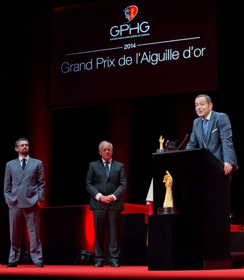 Jean-Charles Zufferey getting the Aiguille d'Or Prize Jean-Charles Zufferey getting the Aiguille d'Or Prize