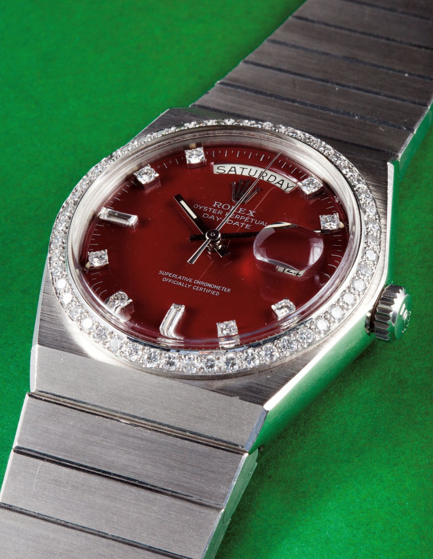 Rolex Day-Date, 1831, Platinum and diamonds 1977 Rolex Day-Date, 1831, Platinum and diamonds 1977