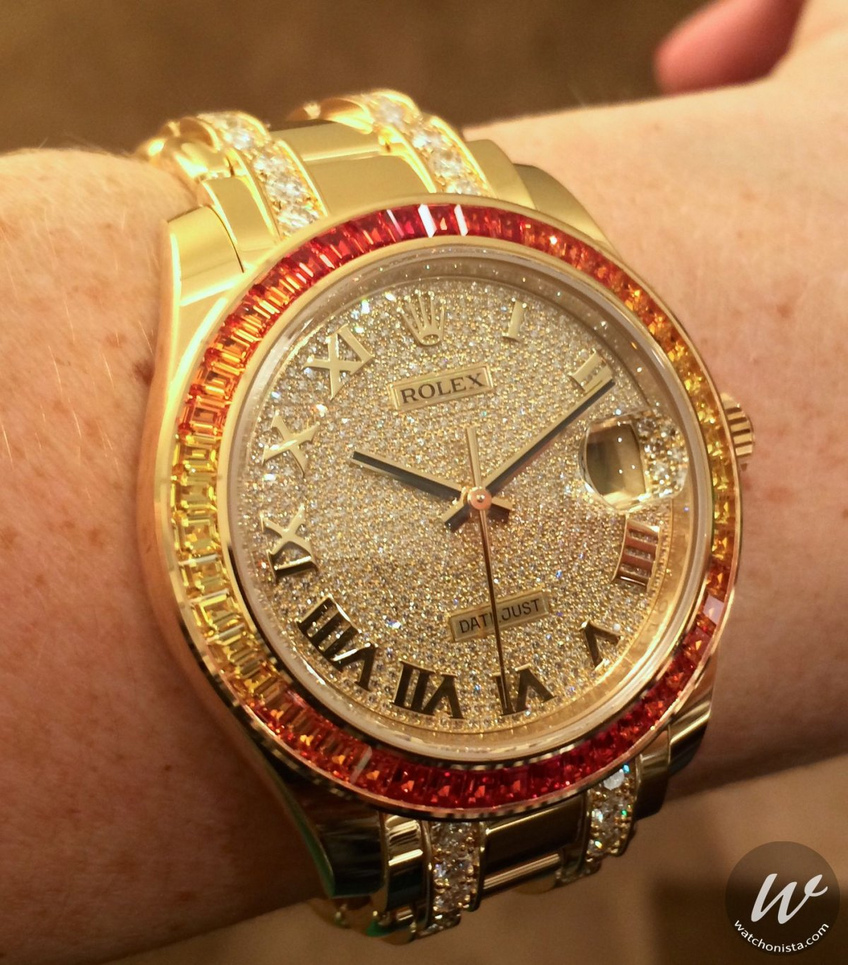 Rolex Oyster Perpetual Pearl Master orange to yellow Rolex Oyster Perpetual Pearl Master orange to yellow