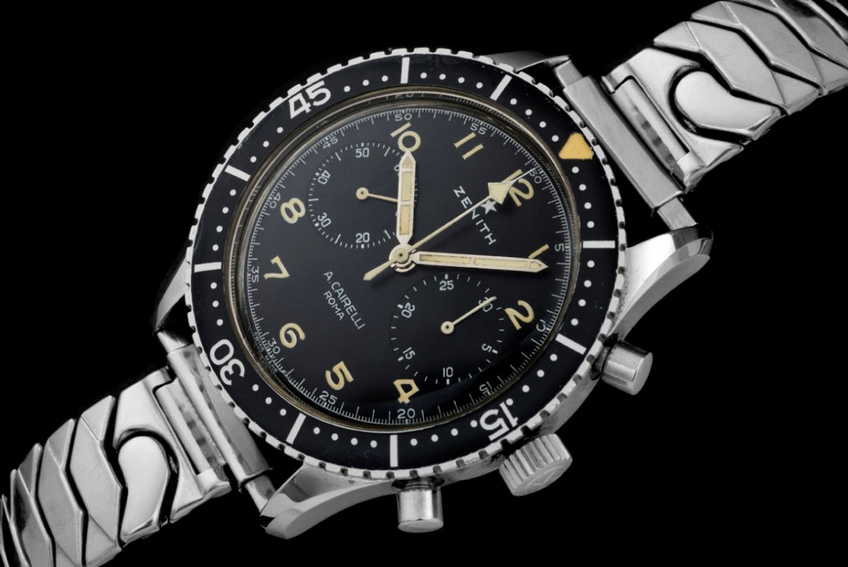 The Zenith Cairelli with its vintage steel bracelet, picture by italian collector The Zenith Cairelli with its vintage steel bracelet, picture by italian collector