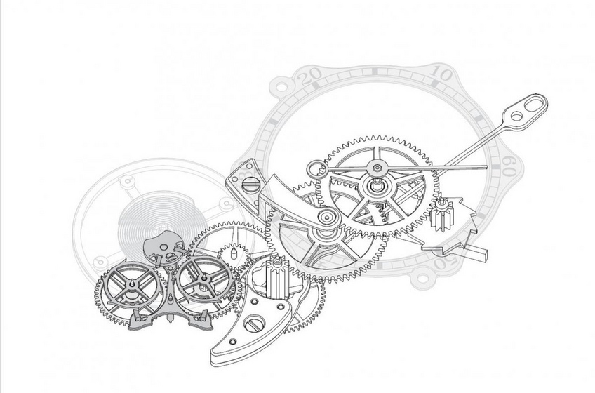 Balance combined with the escapement of F.-P. Journe Balance combined with the escapement of F.-P. Journe