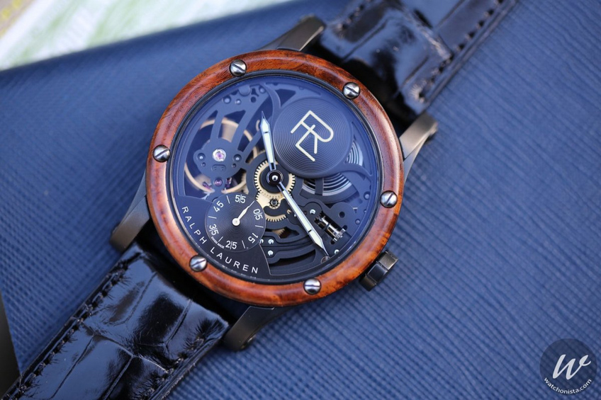 Ralph Lauren Automative Skeleton Black Gunmetal Steel Ralph Lauren Automative Skeleton Black Gunmetal Steel