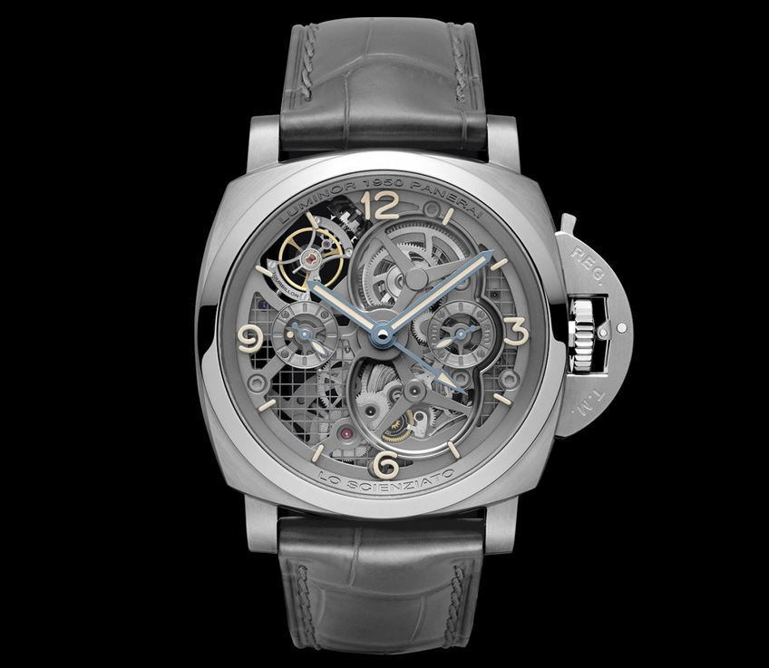 Panerai Lo Scienziato Luminor 1950 Tourbillon GMT titanio 47 mm Panerai Lo Scienziato Luminor 1950 Tourbillon GMT titanio 47 mm