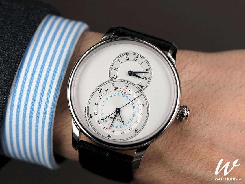 Jaquet Droz Grande Seconde Dual Time Ivory Enamel Jaquet Droz Grande Seconde Dual Time Ivory Enamel