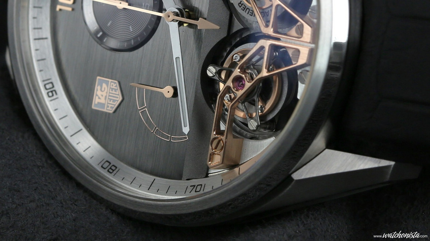 Zoom sur le cadran de la Tag Heuer Carrera MikroPendulum  Zoom sur le cadran de la Tag Heuer Carrera MikroPendulum