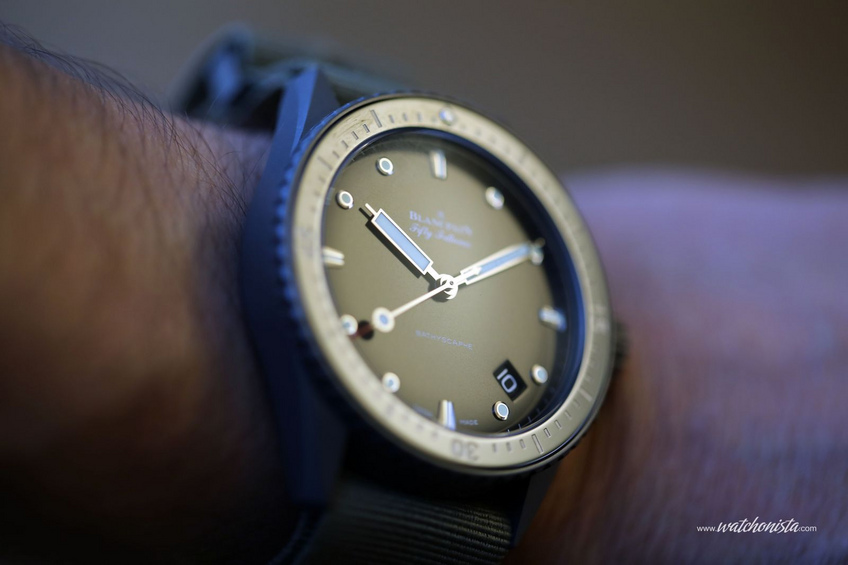 Blancpain Bathyscaphe 2013 au poignet Blancpain Bathyscaphe 2013 au poignet