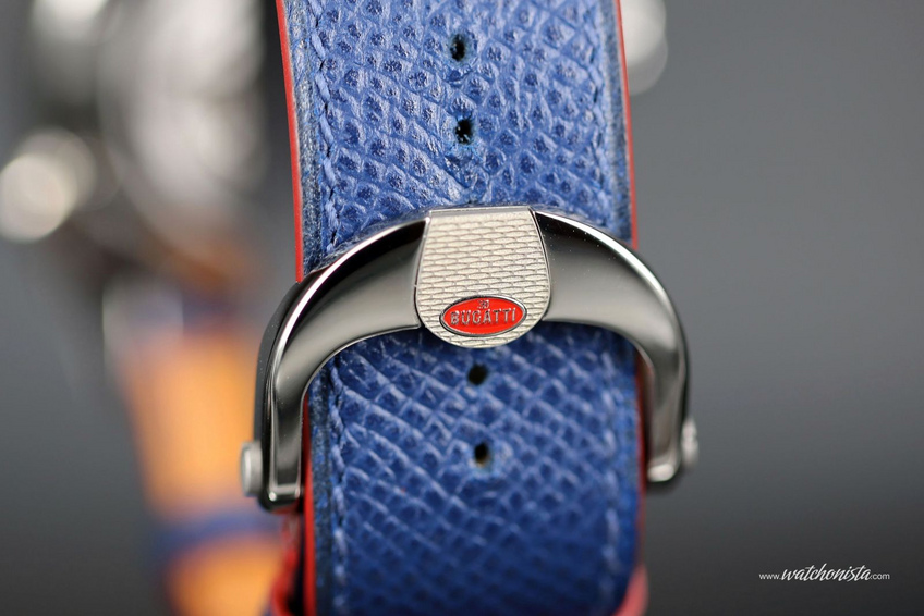 Parmigiani Fleurier Bugatti Aerolithe open buckle Parmigiani Fleurier Bugatti Aerolithe buckle detail