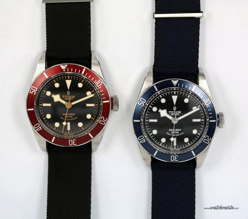 Tudor Heritage Black Bay modèles rouge et bleu Tudor Heritage Black Bay modèles rouge et bleu