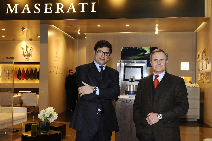 Managing Director de Bulgari Watch Guido Terreni et le CEO de Maserati Harald Wester Managing Director de Bulgari Watch Guido Terreni et le CEO de Maserati Harald Wester