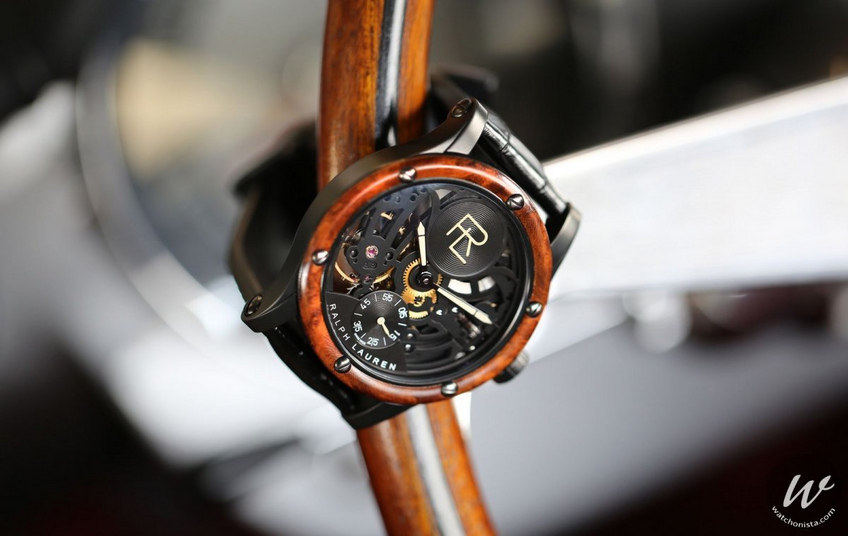 Ralph Lauren Automative Skeleton Black Gunmetal Steel Ralph Lauren Automative Skeleton Black Gunmetal Steel