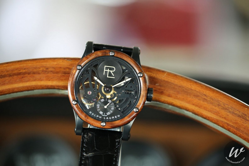 Ralph Lauren Automative Skeleton Black Gunmetal Steel Ralph Lauren Automative Skeleton Black Gunmetal Steel