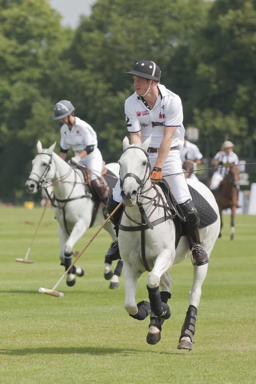 HRH Prince Henry of Wales plays for the Piaget team at the Goldin Group Charity Polo Cup, 22nd June 2014