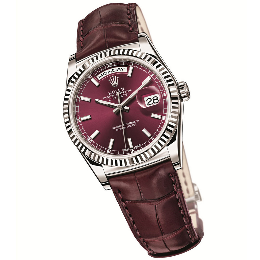 Rolex Day-Date white gold Cherry Dial