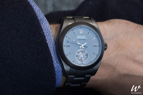 First Hands On With Label Noir s Polarizing Rolex Milgauss Tourbillon Watchonista