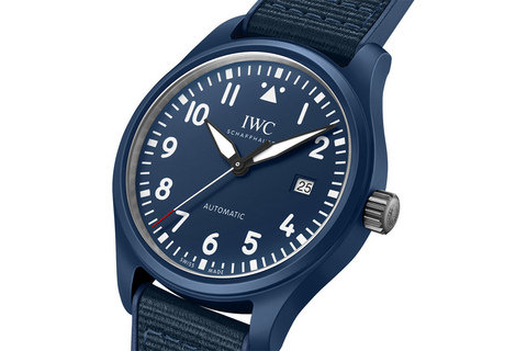 IWC Unveils A Special Blue Ceramic Pilot s Watch Automatic Edition Laureus Sport for Good Watchonista