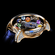 Jacob &amp; Co. Astronomia Solar Baguette Jewelry Planets Zodiac Rose Gold