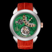 Jacob &amp; Co. Palatial Flying Tourbillon Jumping Hours Titanium (Green Mineral Cry