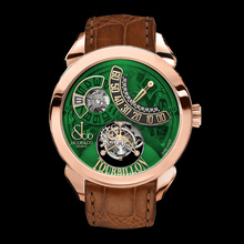Jacob &amp; Co. Palatial Flying Tourbillon Jumping Hours Rose Gold (Green Mineral Cr
