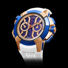 Jacob &amp; Co. Epic X Chrono Rose Gold Blue Bezel